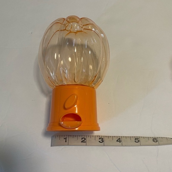 Mini Gumball Dispenser Pumpkin Halloween Fall Thanksgiving SET OF TWO New Orange - Picture 6 of 7